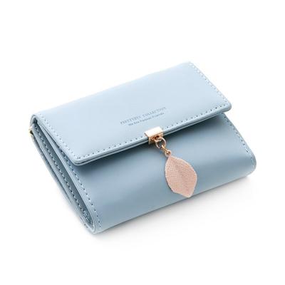 China Cheap Lady Wallets Pu Leather Women's Triple Waterproof Wallet Fashion Short Purse Student Multifunctional Card China Suppliers for sale