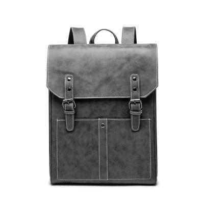 China Waterproof 2021 Custom Fashion PU Leather Travel Bag Men's Business Laptop Backpack Waterproof PU Leather Backpack for sale