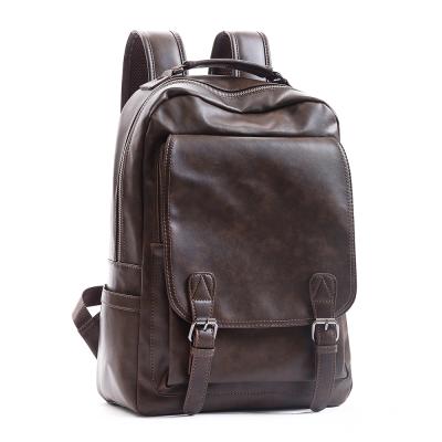 China High Quality Fashion PU Leather Travel Bag Waterproof Men's Business Laptop Backpacks New Trend Waterproof PU Leather Backpack for sale