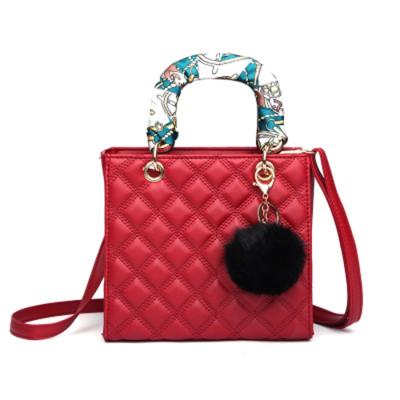 China 2021 New Fashion Korean Style Keyking Square Bag High Quality Casual Best Selling Fancy Ladies Chic Handbags With Silk for sale