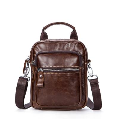 China Wholesale Popular Style Vintage America Daily Used Grain Leather Full Size Bag Accept Logo Real Leather Crossbody Bag Custom Made for sale