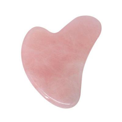 China Pink Heart Shaped Face Lift Quartz Gua Sha for sale