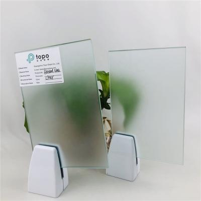 China Yard 5mm 6mm clear/colored sandblasted frosted glass (FG-TP) for sale