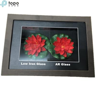 China 95.8% Glass Light Transmittance Anti Acid Etched AR Reflective Glass For Museum (AR-TP) for sale