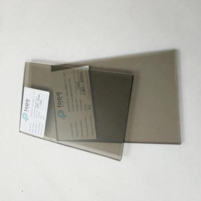 China Acid Etched Glass 12mm Tinted Bronze / Brown Glass For Building (C-GT) for sale