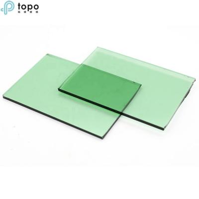 China Dark Green Tinted Natural Green Sheet Glass Acid Etched Glass Float 4mm-12mm For Building (C-DG) for sale