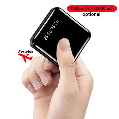 China Magnetic Products Best Selling Mini Power Bank 10000mah Flashlight LED Powerbank 20000mah Phone Chargers Bulk Mini Mirror Power Bank for sale