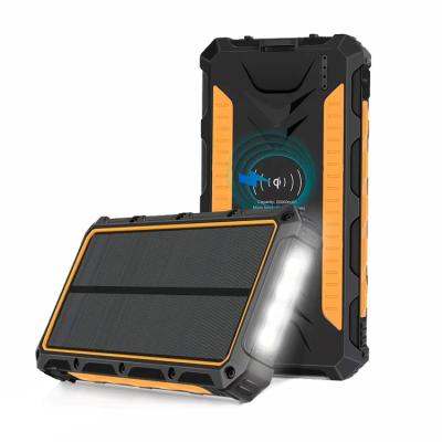 China Radio Solar Panel Magnetic Powerbank Outdoor Portable Charger Charging Mobile Phone Fast Charging 20000 Mah Waterproof Solar Power Bank for sale