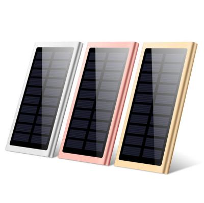 China New 20000mah Magnetic Solar External Usb Battery 2 Led Portable Charger Mobile Phone Solar Power Bank for sale