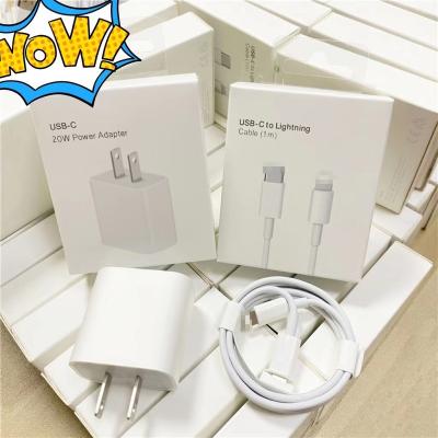 China Original 20W Mobile Phone Charger PD Fast Wall Power Charging Adapter USB-C Cube For iPhone Apple Charging Plug In Charger Cable For iPhone 13 for sale