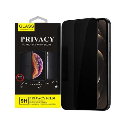 China Hot Mobile Phone Amazon 3D Full Coverage Anti Privacy Phone Tempered Glass Screen Protector Film For iPhone 13 12 11 pro X Max XR XS 7 8 plus for sale