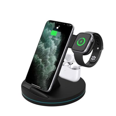 China For Phone For iWatch On Airpods 2021 Hot Sale 3 In 1 Wireless Charger Station Wireless Charger For iPhone/iWatch/Earphone for sale