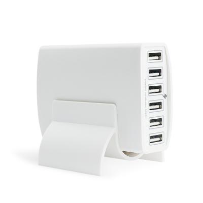 China Universal Mobile Phone Travel USB Charger 60W 12A Desktop USB Charger Multi Left Quick Station 6 Station for sale