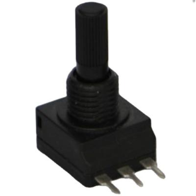 China Click noise; center detents 16mm all plastic rotary potentiometer for guitar/pedal/audio potentiometer for sale