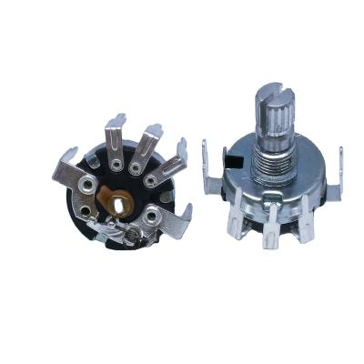 China Click noise; Detents Megatron Potentiometer 17mm Center Rotary 10k Switch On Slide Potentiometer 10k for sale