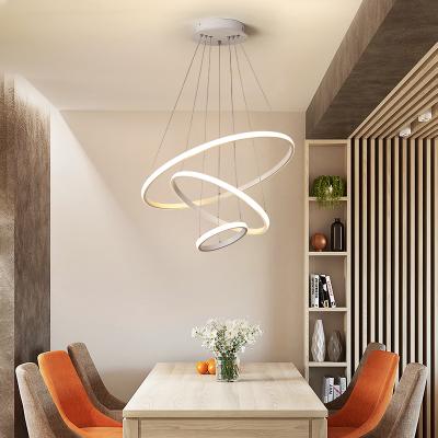 China Restaurant\Hotel\Home\Cafe Nordic Modern Light Simple Round Lighting Decorative Chandelier Lamp Led Pendant Light for sale