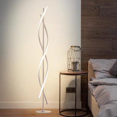 China Modern Decorative Modern Aluminum Stand Light Home Fabric RGB Led Floor Lamp for sale