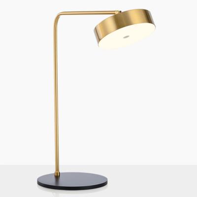 China Black modern cool bronze simple home living room side study black desk led table lamp for hotel for sale