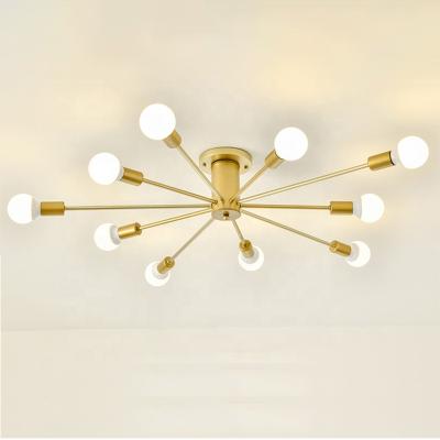 China Vintage Linear Chandelier Ceiling Lamp Modern Industrial Modern Retro Ceiling Lights Minimalist Decoration for sale