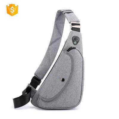 China Waterproof Custom Latest Unique Luxury Zipper Waterproof Polyester For Men Women Sling Crossbody Shoulder Messenger Chest Bag for sale