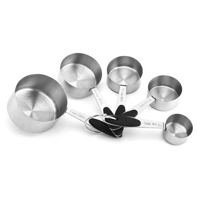 China Viable Stackable Set of Stainless Steel Measuring Cups and Spoons Professional 10 Piece Metal Cookware Tools for Measuring Liquid and Dry for sale