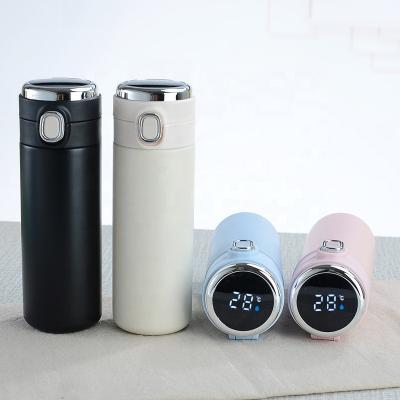 China PORTABLE Portable Stainless Steel Vacuum Insulated LED Display Water Bottle for sale