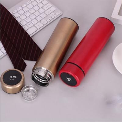 China PORTABLE creative temperature display vacuum flask, smart stainless steel bottle thermos for sale