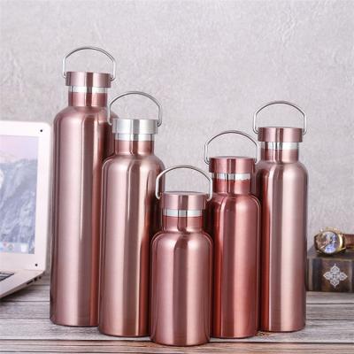 China 500ml 60ml 750ml PORTABLE Leakproof Double Wall Vacuum Insulated Stainless Steel Sport Water Bottle for sale