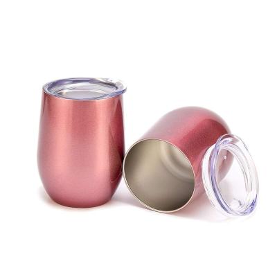 China For 12oz Coffee Wine Bottle Tumbler Stainless Steel Thermos Wine Tumbler Mugs for sale