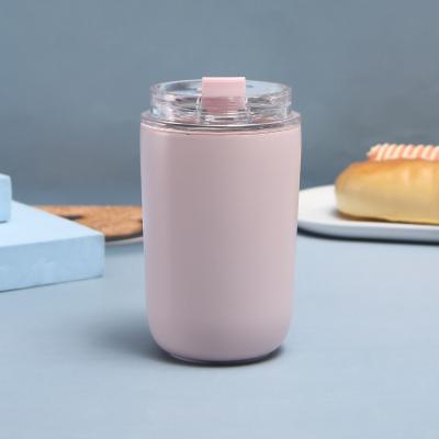 China Casual Viable Newcomer With Straw Cute Stainless Steel Thermal Mug For Cold And Hot Drinks Coffee Mug Reusable Insulated Coffee Mug for sale