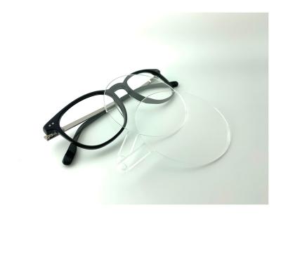 China Eyeglasses Frames Demo Lenses Plain Acrylic PMMA Lenses Customized Pattern Uncoating Lenses for sale