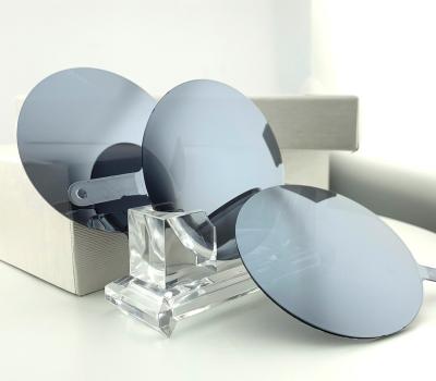 China Gray Lenses Mirror Coating Glasses PC Optical Single Vision Photo Blue Coating Lenses for sale