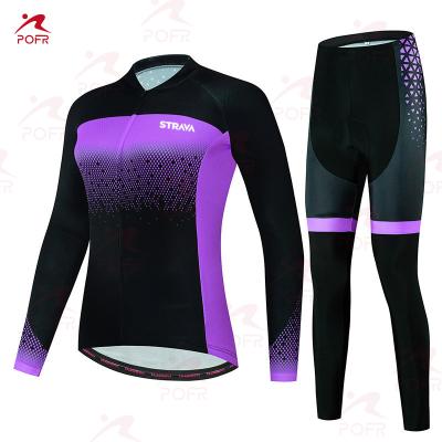 China Team Race Bicycle Sets Women's Cycling Tank Tops STRAVA Long Sleeve Wind 2021 Winter Bike Tank Top Cycling Suit For Women Keep Warm Windproof MTB Cycling Clothing for sale