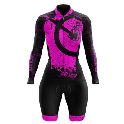 China 2021 newest wetsuit monkey cycling clothing women's cycling shorts bib overall summer triathlon 19D female gel pad for sale