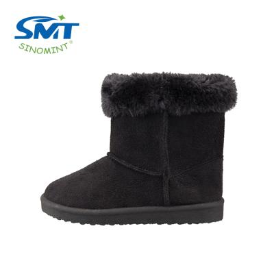 China Fashion \good quality cheap price micro suede warm and durable kids comfortable \durable faux fur faux snow boots for sale