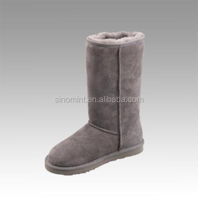 China Gray Wool Sheep Snow Boot Winter Women Tall Boots In Europe And Russia for sale