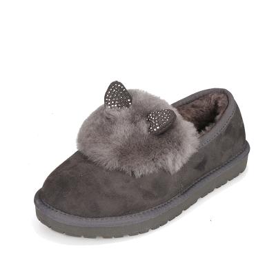 China Fashion Cute Rabbit Ear Fur Loafer Women's Warm Casual Shoes\Winter Comfortable\Durable for sale