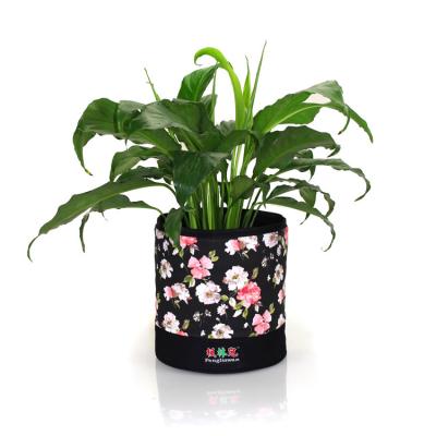 China Wholesale Waterproof Flower Pot Polyester Printing Flower Pot For Office for sale