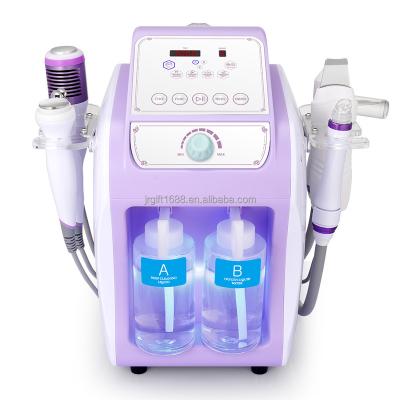 China DEEP CLEANSING 6 in 1 Facial Care Oxygen Jet to Sterilize Hot and Cold Hammer Skin Scrubber Face Beauty Machine for sale