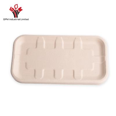 China Grocery Waterproof Paper Meat With Clear Meat Food Grade Paper Disposable Paper Tray/Lid Meat Food Bowl for sale