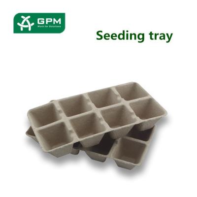 China Eco-Friendly Recyclable Biodegradable Seedling Planter Seedling Tray Organic Seedling Paper Pulp 10 Hole Seed Garden Pulp Germination Tray for sale