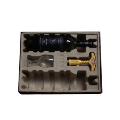 China OEM shockproof biodegradable wine bottle and glass box for sale