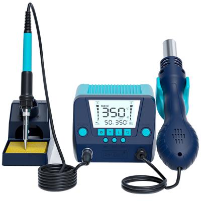 China Machinery repair shops BK881 two-in-one air gun hot soldering station SMD BGA rework station laptop digital display large screen repair soldering tool for sale