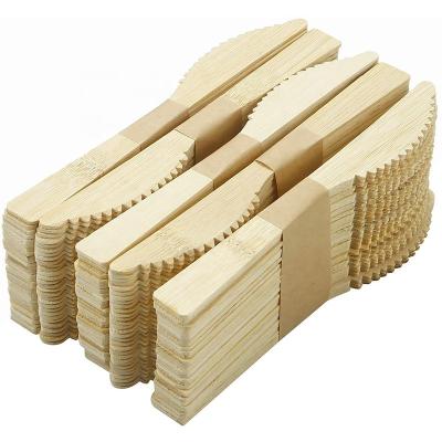 China Fashionable 100% Bamboo Disposable Biodegradable Knife Set | Plastic free packaging | 6.75