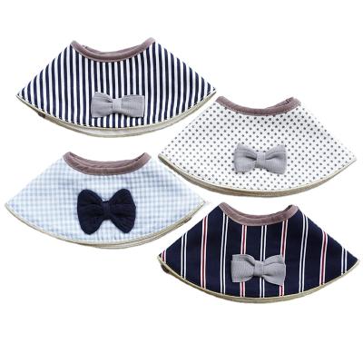 China ChengXi Lovely BabyLace Full Viable Full Circle Toddler Cotton Baby Bibs Boys Ruffled Saliva Napkin Rings Kids Feeding Bib Mister Bibs for sale