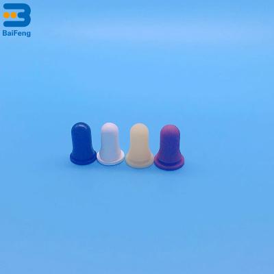 China Oil and heat resistance 18/410 black white colored silicon rubber bulb for aluminum nipple caps for sale