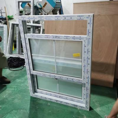 China Modern Vinyl Double Hung Windows Modern Design Upvc Hung Soundproof Window for sale