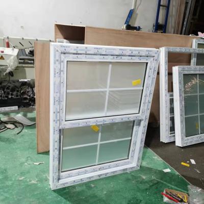 China Modern Single Hung UPVC Window UPVC Vertical Sliding Windows for sale