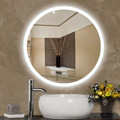 China Illuminated Modern Brass LED Mirror China Supplier Chrome Bathroom Accessories Wall Mounted Bath Mirror for sale