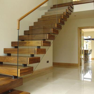 China Modern Staircase Manufacturers Custom Solid Wood Straight Staircase for sale